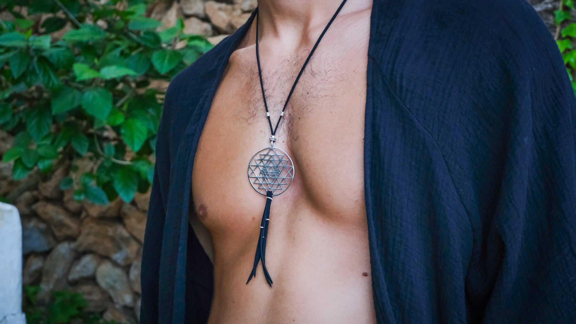 Sri Yantra in Orbit Necklace