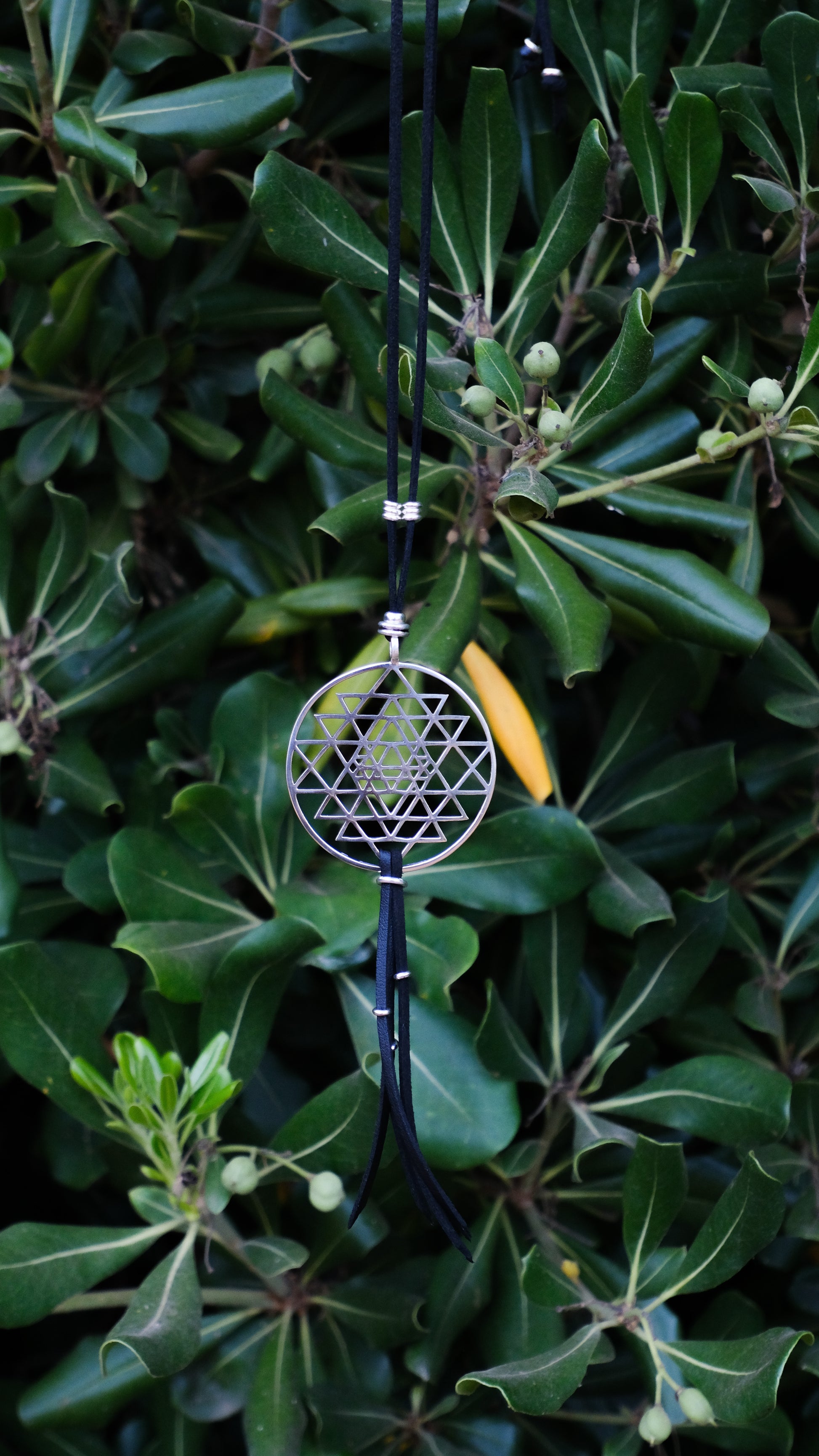 Sri Yantra in Orbit Necklace