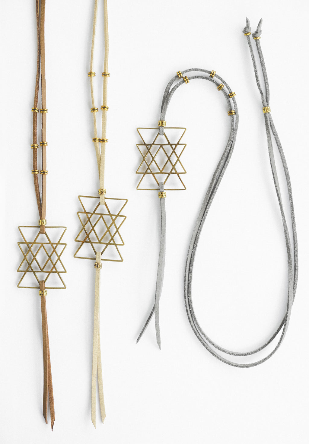 Mini Source Necklace in Golden Brass