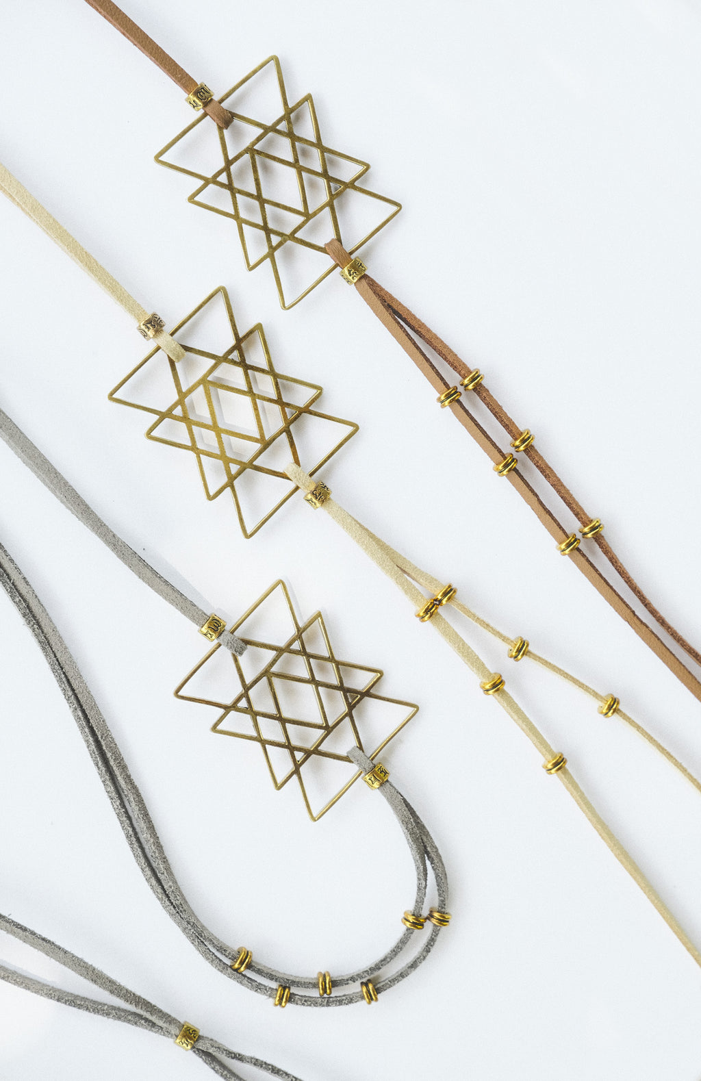 Mini Source Necklace in Golden Brass