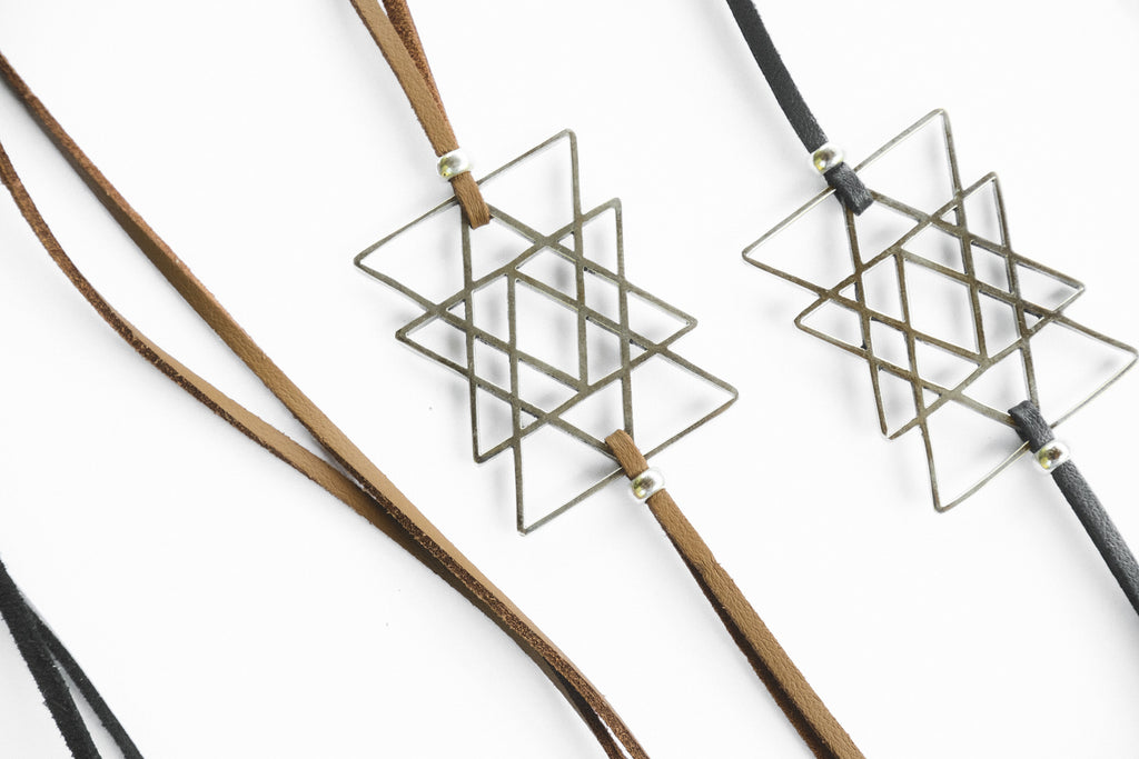 Mini Source Necklace in Silver Brass