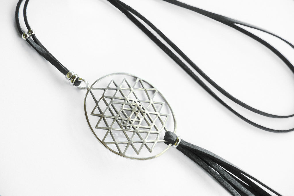 Sri Yantra in Orbit Necklace